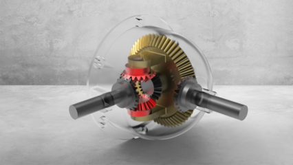 【差減變速器】Differential Gear差動齒輪機(jī)構(gòu)3D數(shù)模圖紙