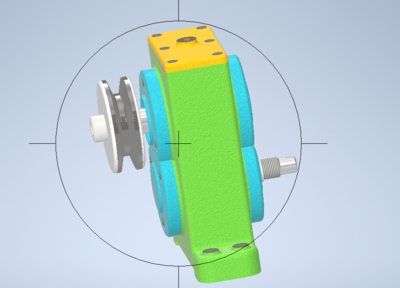 【差減變速器】Gear Box-230一級(jí)圓柱齒輪箱3D圖紙 INVENTOR設(shè)計(jì)