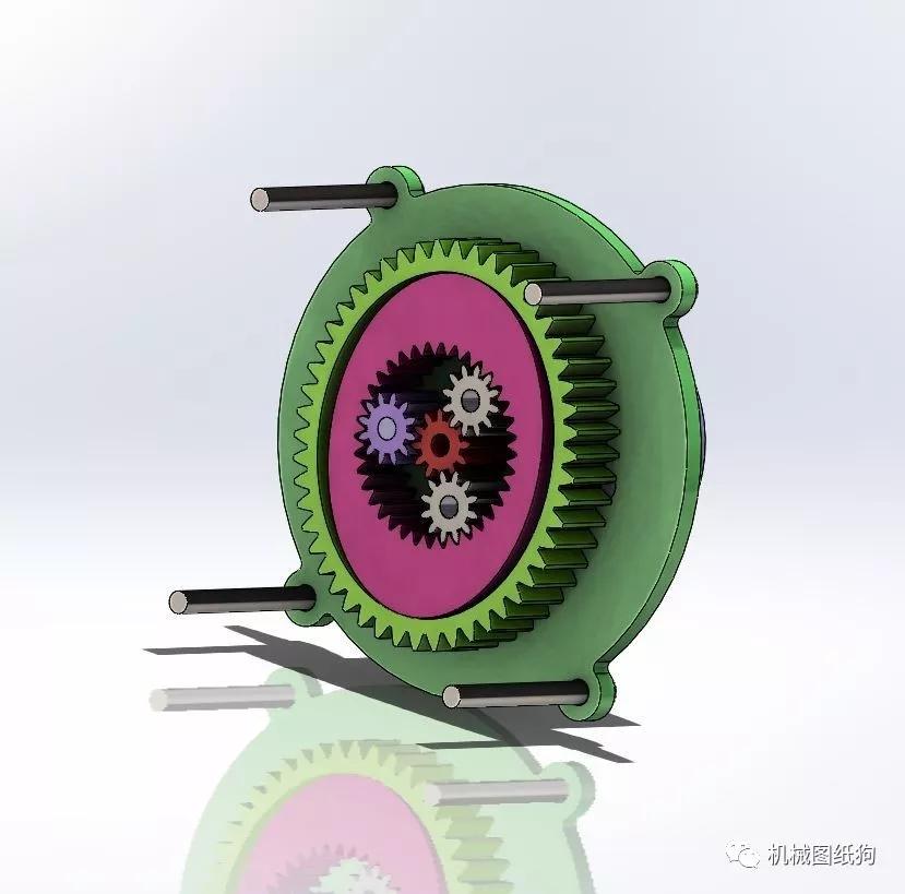 【差減變速器】Grundfos Challenge循環(huán)閥齒輪箱3D數(shù)模圖紙 STEP格式