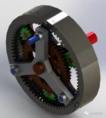 【差減變速器】planetary gears行星齒輪演示結構3D圖紙 Solidworks設計