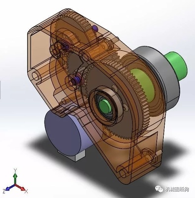 【差減變速器】grundfos segev齒輪箱模型3D圖紙 STEP格式